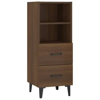 vidaXL Komoda rjavi hrast 34,5x34x90 cm konstruiran les