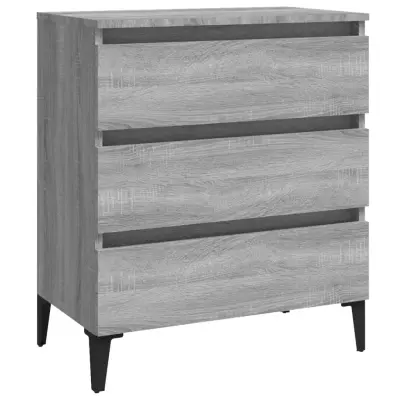 vidaXL Komoda siva sonoma 60x35x69 cm konstruiran les