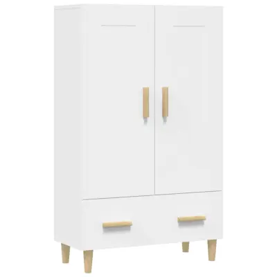 vidaXL Visoka omarica bela 70x31x115 cm inženirski les