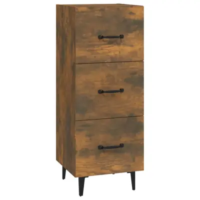 vidaXL Komoda dimljeni hrast 34,5x34x90 cm inženirski les