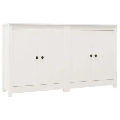 vidaXL Komoda 2 kosa bela 70x35x80 cm trdna borovina