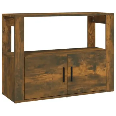 vidaXL Komoda dimljeni hrast 80x30x60 cm inženirski les