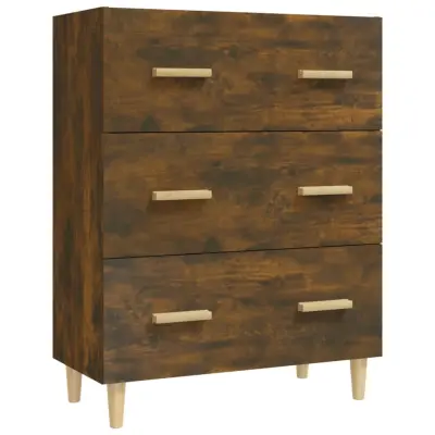 vidaXL Komoda dimljeni hrast 70x34x90 cm konstruiran les