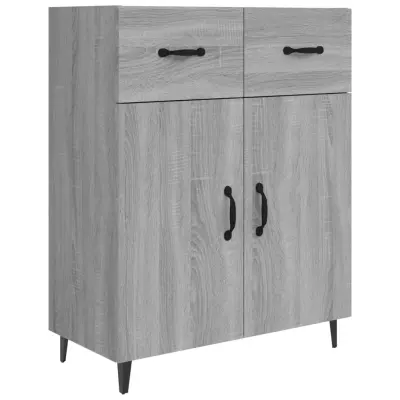 vidaXL Komoda siva sonoma 69,5x34x90 cm inženirski les