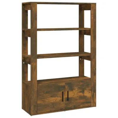 vidaXL Komoda dimljeni hrast 80x30x119,5 cm inženirski les