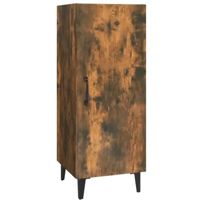 vidaXL Komoda dimljeni hrast 34,5x34x90 cm konstruiran les