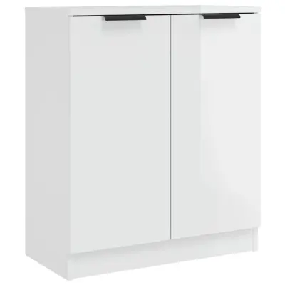 vidaXL Komoda visok sijaj bela 60x30x70 cm konstruiran les