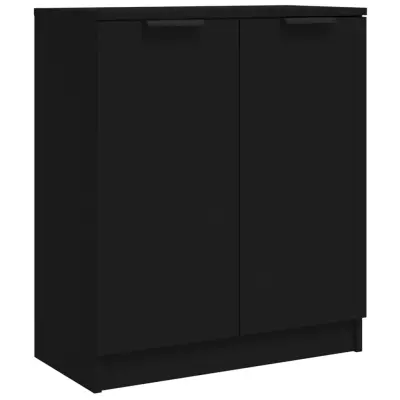 vidaXL Komoda črna 60x30x70 cm konstruiran les