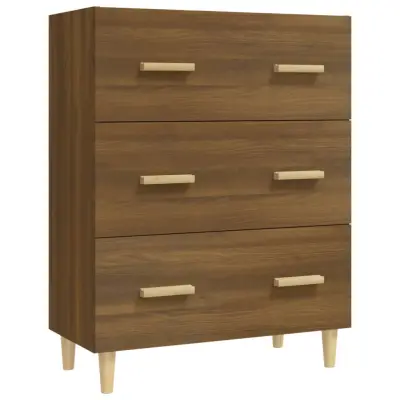 vidaXL Komoda rjavi hrast 70x34x90 cm konstruiran les