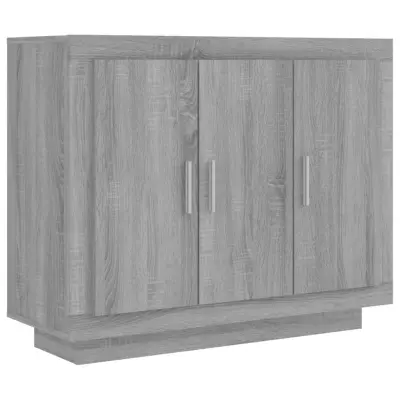 vidaXL Komoda siva sonoma 92x35x75 cm konstruiran les