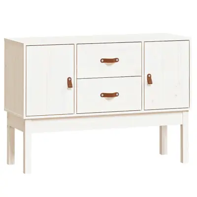 vidaXL Komoda bela 110x40x78 cm trdna borovina