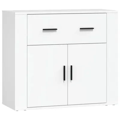 vidaXL Komoda bela 80x33x70 cm inženirski les