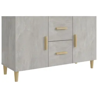 vidaXL Komoda betonsko siva 100x36x60 cm inženirski les