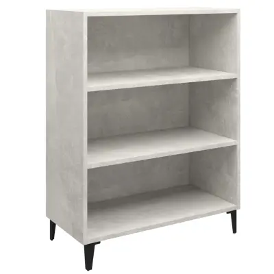 vidaXL Komoda betonsko siva 69,5x32,5x90 cm konstruiran les