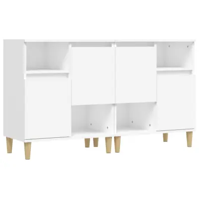vidaXL Komoda 2 kosa bela 60x35x70 cm inženirski les