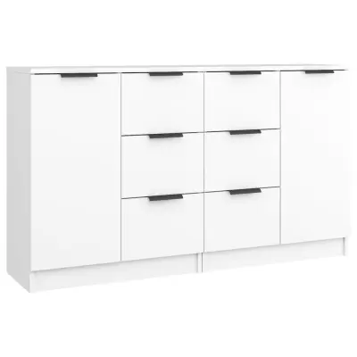 vidaXL Komoda 2 kosa bela 60x30x70 cm konstruiran les