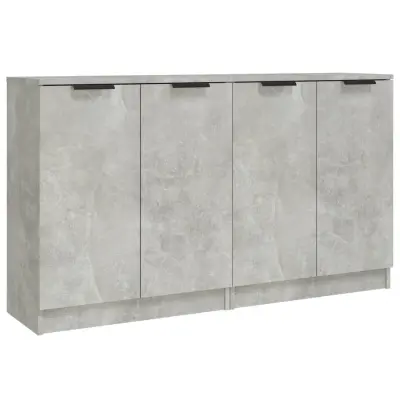 vidaXL Komoda 2 kosa betonsko siva 60x30x70 cm konstruiran les