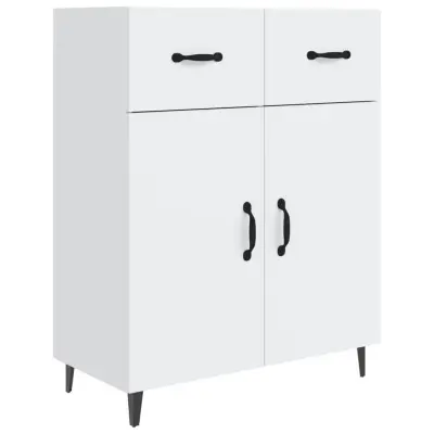 vidaXL Komoda bela 69,5x34x90 cm inženirski les