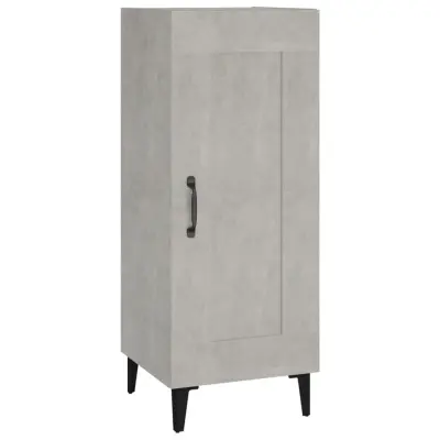 vidaXL Komoda betonsko siva 34,5x34x90 cm inženirski les