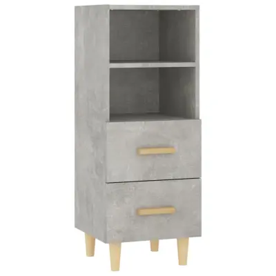 vidaXL Komoda betonsko siva 34,5x34x90 cm konstruiran les