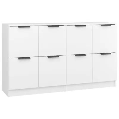 vidaXL Komoda 2 kosa bela 60x30x70 cm konstruiran les