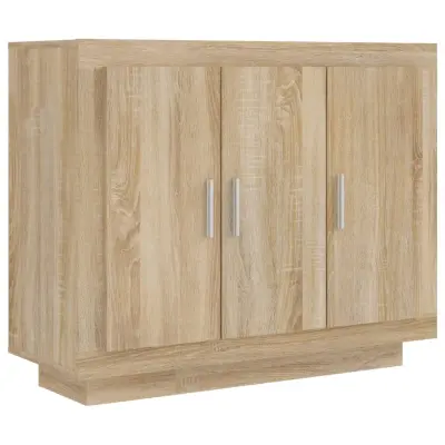 vidaXL Komoda sonoma hrast 92x35x75 cm konstruiran les