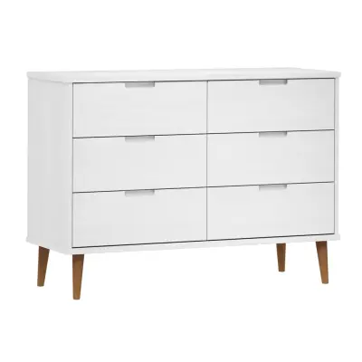 vidaXL Predalnik MOLDE bel 113x40x80 cm trdna borovina