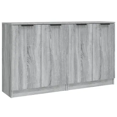 vidaXL Komoda 2 kosa siva sonoma 60x30x70 cm konstruiran les