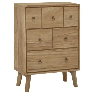vidaXL Predalnik 56x30x80 cm trdna tikovina