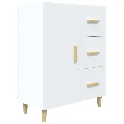 vidaXL Komoda bela 69,5x34x90 cm inženirski les