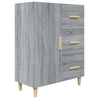vidaXL Komoda siva sonoma 69,5x34x90 cm inženirski les