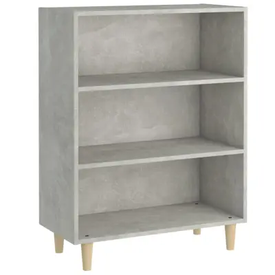 vidaXL Komoda betonsko siva 69,5x32,5x90 cm konstruiran les