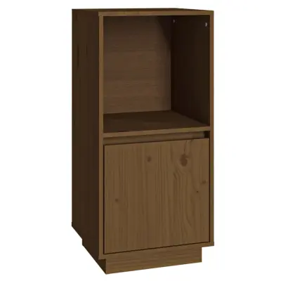 vidaXL Komoda medeno rjava 38x35x80 cm trdna borovina