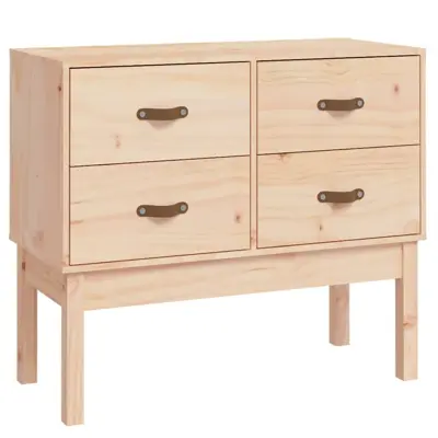 vidaXL Konzolna omarica 90x40x78 cm trdna borovina