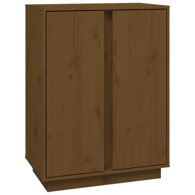 vidaXL Komoda medeno rjava 60x35x80 cm trdna borovina