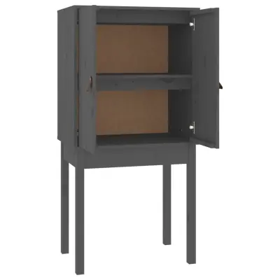 vidaXL Visoka omara siva 60x40x120 cm trdna borovina