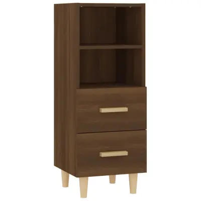 vidaXL Komoda rjavi hrast 34,5x34x90 cm konstruiran les