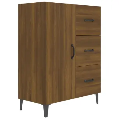 vidaXL Komoda rjavi hrast 69,5x34x90 cm inženirski les