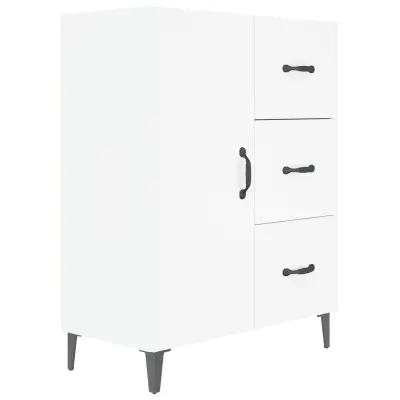 vidaXL Komoda bela 69,5x34x90 cm inženirski les