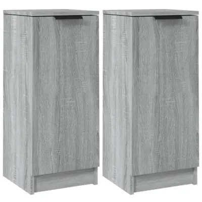 vidaXL Komoda 2 kosa siva sonoma 30x30x70 cm konstruiran les