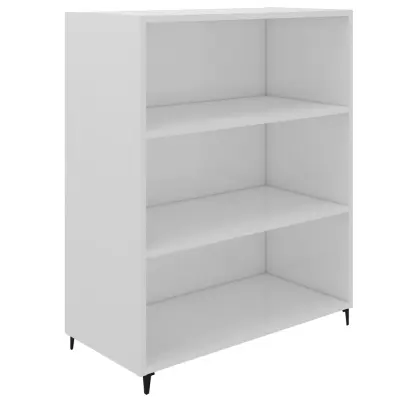 vidaXL Komoda visok sijaj bela 69,5x32,5x90 cm konstruiran les