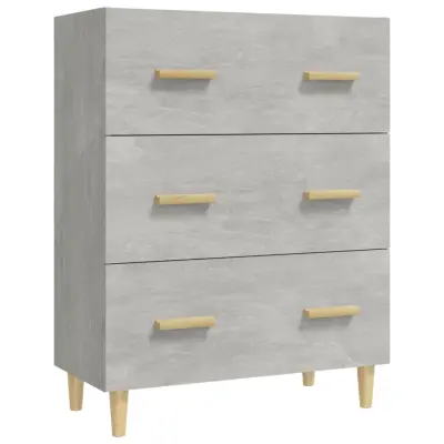 vidaXL Komoda betonsko siva 70x34x90 cm konstruiran les