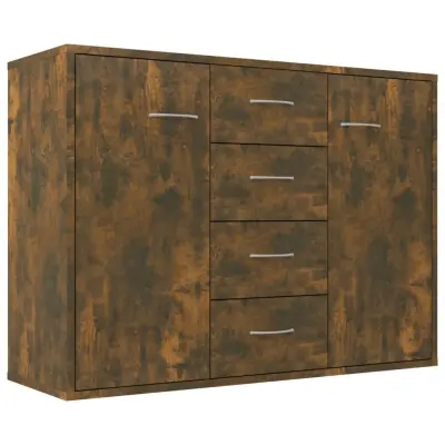 vidaXL Komoda dimljeni hrast 88x30x65 cm inženirski les