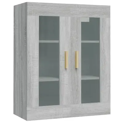 vidaXL Viseča stenska omarica siva sonoma 69,5x34x90 cm