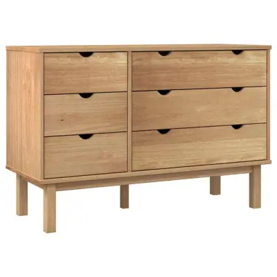 vidaXL Predalnik OTTA 111x43x73,5 cm trdna borovina