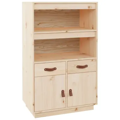 vidaXL Visoka omara 67x40x108,5 cm trdna borovina