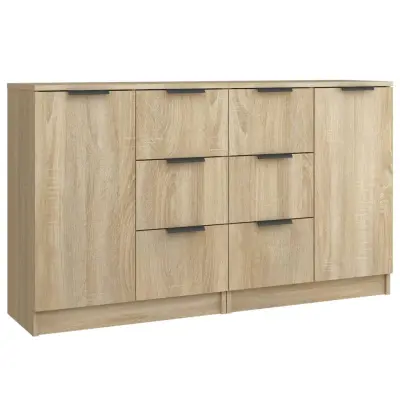 vidaXL Komoda 2 kosa sonoma hrast 60x30x70 cm konstruiran les