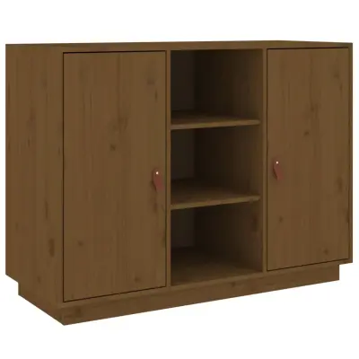 vidaXL Komoda medeno rjava 100x40x75 cm trdna borovina