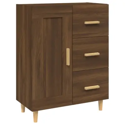vidaXL Komoda rjavi hrast 69,5x34x90 cm konstruiran les