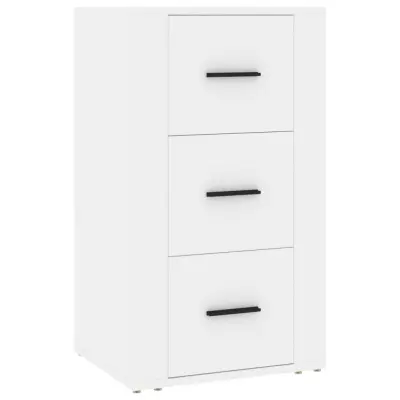 vidaXL Komoda bela 40x33x70 cm inženirski les